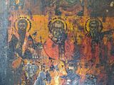 an image of a painting of a group of people on a wall