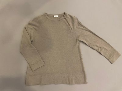 Brunello Cuninelli : pull gris taille M 100% cachemire.