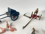 a lot of toy figurines that are sitting on a table