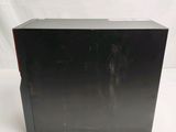 the box is black and has a red lid
