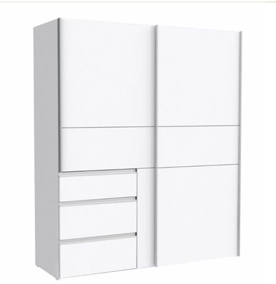 une image représentant une armoire blanche avec des tiroirs et des tiroirs