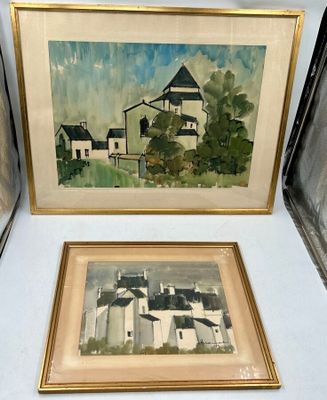 13 / K2 / Lot de deux pièces encadrées.