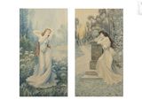 deux photos d'une femme en robe blanche et d'une femme en robe blanche