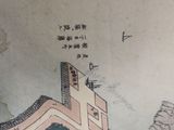 a drawing of a building on the side of a mountain