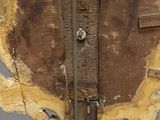 a close up of a piece of wood that has been torn off