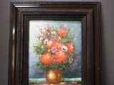 une image d'une peinture de fleurs dans un vase