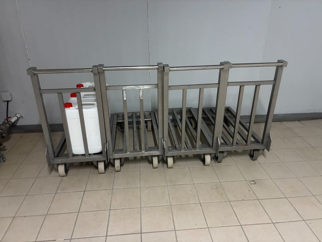 Six chariot tout inox