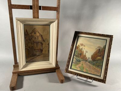 RENOUARD François (1881-1962) "Bretonne sur le chemin" et "V…