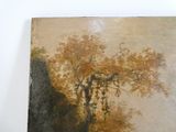 une peinture représentant un arbre au milieu d'un tableau