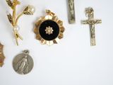 a lot of religious items that are on the table