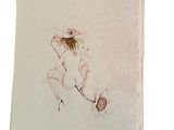 an image of a drawing of a woman on a skateboard
