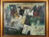 une image représentant un tableau représentant une croix dans un cadre en bois