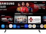 the samsung qled smart tv is shown with the app on the screen