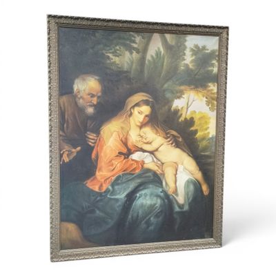 une image d'un tableau représentant une femme tenant un enfant sur ses genoux