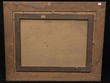 an old picture frame with a brown background and a black background