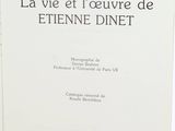 the front cover of a book with the title la vie et l ' equivre de etienne dinet