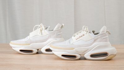 BALMAIN par Olivier Rousteing Paire de baskets en cuir, toil…