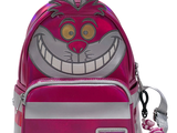 a small pink backpack with a cat face on it