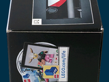 a black box with a picture of a man on it