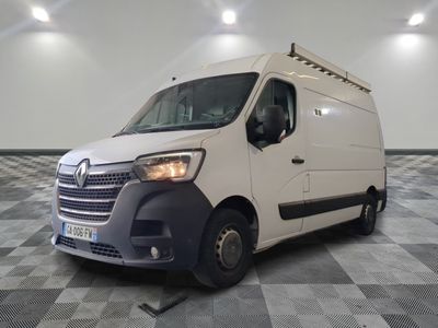 a picture of a white van parked on a checkered floor
