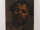 a painting of a man with a beard and a crown on his head