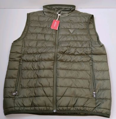 Doudoune sans manches kaki GUESS "Mike", T. - Photo 1