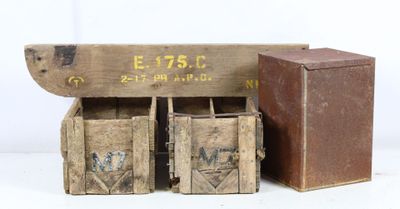 three boxes that are sitting next to each other on a table
