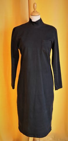 JEAN PAUL GAUTHIER Jean’s – Robe longue couleur jean foncé à surp...