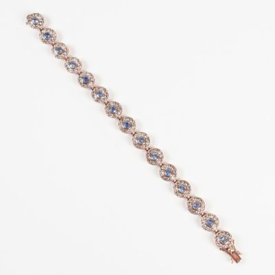 Bracelet Rivière en or rose 9K (375/oo) à médaillons finemen…