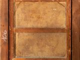 an old wooden frame with writing on it that says love