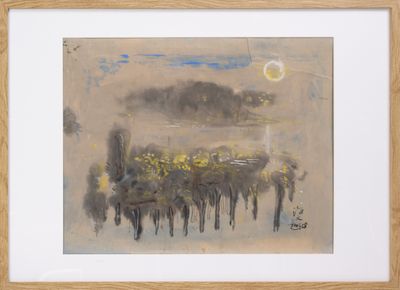 T'ANG HAYWEN (1927-1991), "Composition", encre et gouache su…