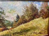 a picture of a painting of a landscape in a frame