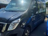 a van that is parked next to a blue car
