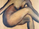 une image d'un tableau représentant une femme nue assise sur le sol