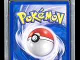 a close up of a card with a pokemon ball on it