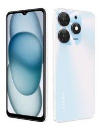 an image of a white and blue phone next to each other