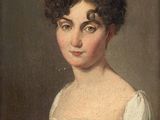 portrait of a young woman in a white dress