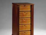 une image représentant une commode en bois avec des tiroirs de chaque côté