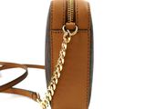 michael korsh cross body bag with chain strap in tan