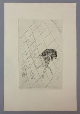 a drawing of a bird that is sitting on a table
