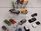 a lot of toy cars that are on the table