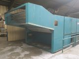 a picture of a blue bunk bed in a warehouse