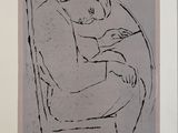 l'image d'un dessin représentant un homme assis sur une chaise