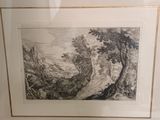 a picture of a picture of a landscape in a frame