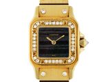 une montre pour femme « Panthère » en or jaune 18 carats, sertie de diamants
