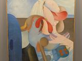 une image représentant un tableau où l'on voit une femme assise sur un cheval