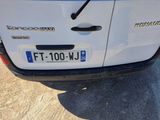 a close up of the rear end of a white van