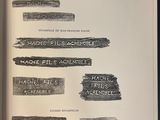 an open book with black and white text on it
