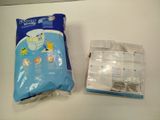 a bag of toilet paper next to a bag of toilet paper