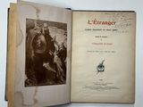 an open book with a picture of a man riding a horse